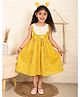Kinder Kids Sleeveless Floral Printed Dress - Yellow