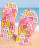 Cute Walk by Babyhug Flip Flops With Bear Print - Pink & Light Pink