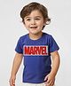 Babyhug Marvel Single Jersey Half Sleeves T-shirt With Marvel Print and HD Print Detailing - Navy