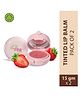 Strawberry Lip Balm for Soft, Pink & Hydrated Lips - 15 gm (pack of 2)