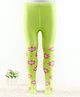Cutewalk by Babyhug Anti Bacterial Footed Tights Floral Design - Green