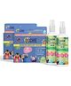 Ouchie 100% Natural Insect Repellent Spray 100 ml (Pack 2) & Monster Print Mosquito Repellent Patches 24 Patches