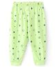Ollypop Cotton Knit Full Length Lounge Pant with Star Print - Green