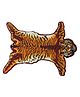 Onlymat Natural Coir Tiger Shape Smooth Vinyl Backing Lightweight