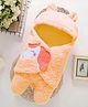 boxot impex Flannel Hooded Wearable Blanket Unicorn Patch-peach