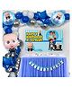 Special You Boss baby theme birthday decorations for 1st birthday | Boss Baby theme poster (2ft*3ft) | White , Dark and Pastel Blue balloons | foil balloons | Montly banner - 43 items