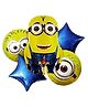 Special You Birthday Decoration Item for Minion Theme Foil Balloon With Minion Face Foil Balloon and Blue Star Foil Balloons for Girls Boys and Kids Party Decor Item Pack of 5