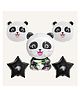 SpecialYou panda foil balloon for jungle theme birthday decoration items for girls & boys with Star & panda foil balloon panda theme birthday decoration, animal theme birthday party decorations- 5 Pcs