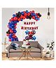 SpecialYou Spiderman Theme Birthday Decoration for boys DIY combo with Blue, Red and black Balloons, Spiderman Happy Birthday Banner and 1 Spiderman foil set pack of 68 items.