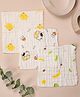 Kicks & Crawl-Moo Moo Wash Cloth White - Pack of 3