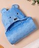 Kicks&Crawl-Blue Hooded Fur Blanket-Blue