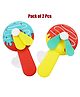 Asera Mini Baby Portable Hand Pressure Fan - Toy Fan For Kids Without Battery - Fan Toy For Kids (Donut Fan 2 Pcs)
