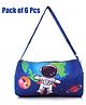 Asera 6 Pcs Space Duffle Bag for Kids / Boys / Girls Whimsical and Sturdy Bag, Best for Travel and Play, Return Gifts Birthday Party for Kids (Space)