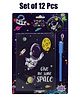 Asera Space Stationery Gift Set for Kids Diary, Pen & Badge Gift Set for Boys / Girls Party Favor Return Gift Set for Birthday Gift (Space 12 Pcs)