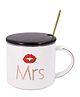 Kookee Fancy Ceramic Coffee or Tea Mug with Lid and Handle with Spoon - 350 ml