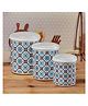 Kookee Plastic Airtight Food Storage Container with Lid, Set of 3, Round (10687) -Multicolour