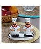 Kookee Ceramic Salt Pepper Container Set with tray (9980)