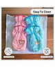 VOIDROP Chikankari Cute Stretchable Baby Feeding Bottle Cover with Easy to Hold Strap Feeding Bottle Cover Suitable for 250-300ML Pack of 4 (Multicolor)