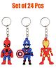 Asera Superhero Cartoon Keychains Keyrings for Kids Birthday Return Gifts Party Favors Take Away Gifts (24 Pcs)