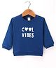 ToffyHouse  Full Sleeves Sweatshirt with Text Print - Blue