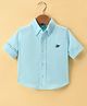 ToffyHouse 100% Cotton Woven Yarn Dyed Full Sleeves Solid Color Shirt - Sky Blue