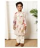 READIPRINT Full Sleeves Floral Printed Kurta & Pyjama - Beige