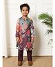 READIPRINT Full Sleeves Floral Printed Kurta & Pyjama - Violet