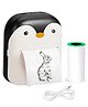 Wishkey Penguin Design Mini Portable Printer, Wireless Bluetooth Connectivity for Android & I Os System, Inkless Black and White Thermal Printer with Printing Paper Roll, (pack of 1, Assorted)