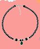 Darshraj Jewels 925 Sterling Silver Green Stone Crystal Nazariya Anklet - Black