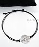 Darshraj Jewels 925 Sterling Silver Audi Design Thread Bracelet - Black