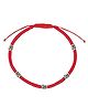 Darshraj jewels 925 Sterling Silver 5 Cylinder  Thread Bracelet & Anklet - Red
