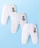 Babyhug Disney Interlock Knit Full Length Diaper Leggings with Minnie Mouse Graphics Pack of 3 - White