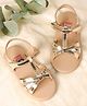 Kicks & Crawl Strappy Velcro Closure Sandals - Gold
