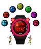 Spiky Round Cute Animal Designed Digital Watch - Red