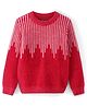 Pine Kids Full Sleeves Solid Pullover Sweater - Red