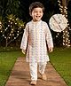 Babyhug Woven Full Sleeves SEquined Embroidered Kurta Pyjama Set - Multicolour
