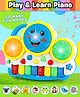 Fiddlerz Drum Keyboard Musical Piano With Flashing Lights Animal Sounds and Songs - (Color May Vary)