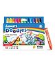 Luxor Doodles Jumbo Wax Crayons 12 Assorted Shades with 1 Free Gold Crayon