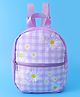 Babyhug Checkered Fashion Backpack Free Size - Purple