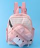 Babyhug Teddy Bear Applique Fashion Backpack - Pink