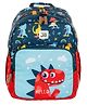 JUSTBAGS School Backpack with 2 compartments for Nursery Kindergarten Kids 14L Blue - Height 14 Inches
