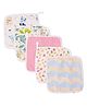 TIDY SLEEP Muslin Face/Wash Cloth-Assorted Colours-Pack of 5