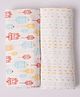 TIDY SLEEP Cotton Muslin Swaddle - (Little Finder)Lamp & Dots&Lines-Pack Of 2