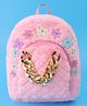 Pine Kids Fur Detailing Fashion Backpacks Free Size - Pink