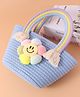 Pine Kids Floral Smiley Applique Hand Bag - Blue