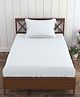 Trance Home Linen Single Flat Bedsheet with 1 Pillow Cover - White