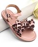 Pine Kids Buckle Closure Sandals with Bow Applique - Pink