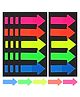 KolorFish Neon Page Marker Arrow Stickers Colored Index Tabs Flags Bookmarks Sticky Notes for Home Office Students (Pack of 5)