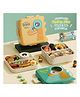 AKN TOYS Insulated Lunch Box Dino Double Layer Lunch Box Six Compartment Insulated Stainless Steel Lunch Box Portable Lunch Box 1120ml - (Pack of 1 - Color May Vary)