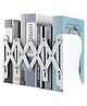 KolorFish Expandable Metal Bookends, Adjustable Book Ends Heavy Duty Book Holder Desktop Book Stand Non-Skid Desk Organizer for Kids Student Office School Bookshelf Book Storage (Astronaut)